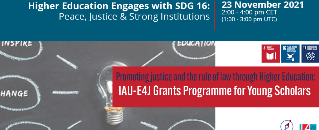 Higher Education engages with SDG 16: Peace, Justice and Strong Institutions