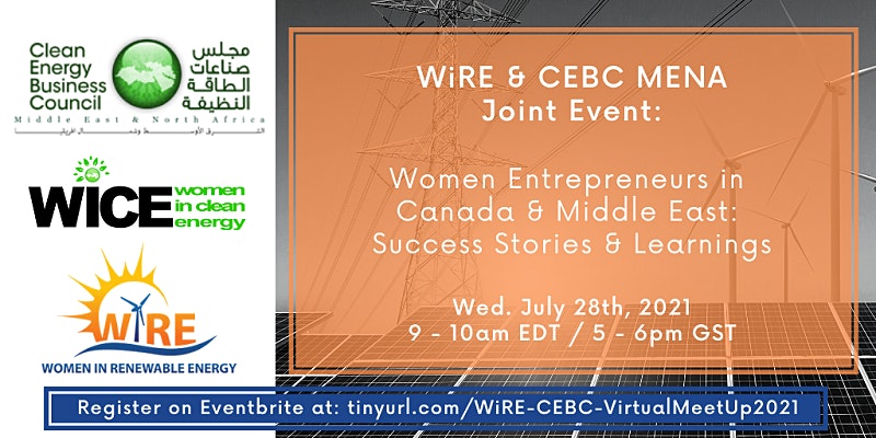 WiRE وCEBC MENA يعقدان ندوة إلكترونية لمناقشة ريادة الأعمال النسائية في كندا ومنطقة الشرق الأوسط