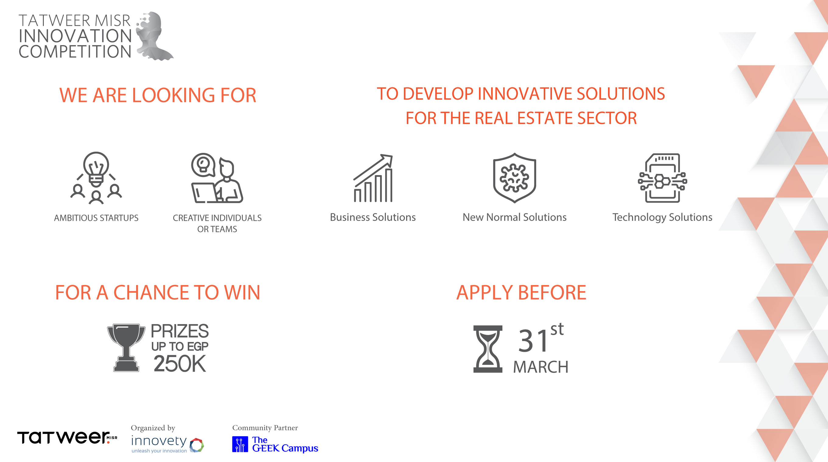 APPLY NOW for 4th Round of Tatweer Misr Innovation Competition