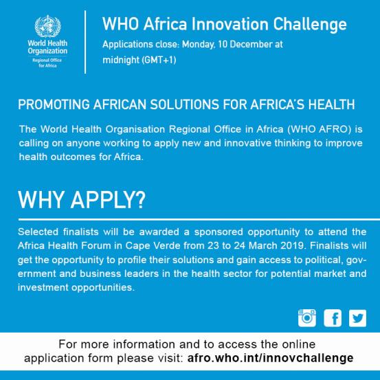 WHO Africa Innovation Challenge